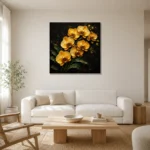 Premium Wall Art Kare Html Edition – BLACKGOLDNW2047 styled in a refined neutral interior