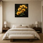 Premium Wall Art Kare Html Edition – BLACKGOLDNW2047 showcased in an elegant minimalist interior