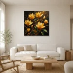 Premium Wall Art Kare Html Edition – BLACKGOLDNW2048 styled in a refined neutral interior
