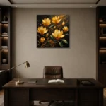 Premium Wall Art Kare Html Edition – BLACKGOLDNW2048 displayed in a contemporary gallery-inspired room