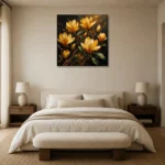 Premium Wall Art Kare Html Edition – BLACKGOLDNW2048 showcased in an elegant minimalist interior