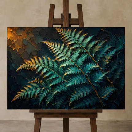 Premium Wall Art Yatay Html Edition – BLACKGOLDNW2050 displayed on a studio easel