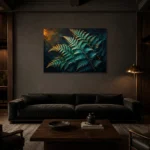 Premium Wall Art Yatay Html Edition – BLACKGOLDNW2050 shown in a warm modern interior