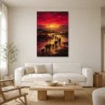 Premium Wall Art Dikey Html Edition – BLACKGOLDNW2053 styled in a refined neutral interior