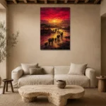 Premium Wall Art Dikey Html Edition – BLACKGOLDNW2053 presented in a sophisticated home setting