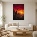 Premium Wall Art Dikey Html Edition – BLACKGOLDNW2054 styled in a refined neutral interior