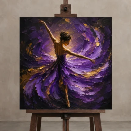Premium Wall Art Kare Html Edition – BLACKGOLDNW2056 displayed on a studio easel