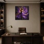 Premium Wall Art Kare Html Edition – BLACKGOLDNW2056 displayed in a contemporary gallery-inspired room