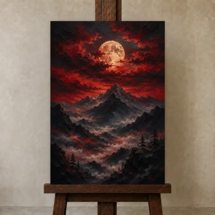 Premium Wall Art Yatay Html Edition – BLACKGOLDNW2060 displayed on a studio easel