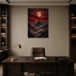 Premium Wall Art Yatay Html Edition – BLACKGOLDNW2060 displayed in a contemporary gallery-inspired room