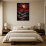 Premium Wall Art Yatay Html Edition – BLACKGOLDNW2060 showcased in an elegant minimalist interior