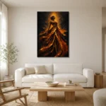 Premium Wall Art Dikey Html Edition – BLACKGOLDNW2061 styled in a refined neutral interior