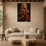 Premium Wall Art Dikey Html Edition – BLACKGOLDNW2061 presented in a sophisticated home setting