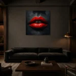 Premium Wall Art Kare Html Edition – BLACKGOLDNW2064 shown in a warm modern interior