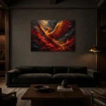 Premium Wall Art Yatay Html Edition – BLACKGOLDNW2068 shown in a warm modern interior
