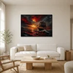 Premium Wall Art Yatay Html Edition – BLACKGOLDNW2069 styled in a refined neutral interior