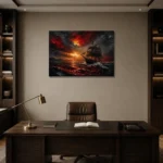 Premium Wall Art Yatay Html Edition – BLACKGOLDNW2069 displayed in a contemporary gallery-inspired room