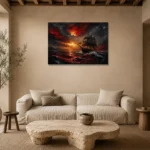 Premium Wall Art Yatay Html Edition – BLACKGOLDNW2069 presented in a sophisticated home setting