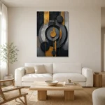 Premium Wall Art Dikey Html Edition – BLACKGOLDNW2071 styled in a refined neutral interior