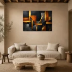 Premium Wall Art Yatay Html Edition – BLACKGOLDNW2076 presented in a sophisticated home setting