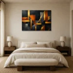 Premium Wall Art Yatay Html Edition – BLACKGOLDNW2076 showcased in an elegant minimalist interior