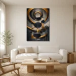 Premium Wall Art Dikey Html Edition – BLACKGOLDNW2080 styled in a refined neutral interior