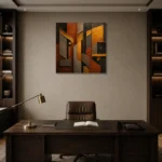 Premium Wall Art Kare Html Edition – BLACKGOLDNW2082 displayed in a contemporary gallery-inspired room