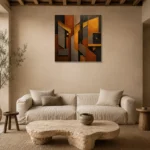 Premium Wall Art Kare Html Edition – BLACKGOLDNW2082 presented in a sophisticated home setting