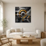 Premium Wall Art Kare Html Edition – BLACKGOLDNW2089 styled in a refined neutral interior