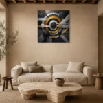 Premium Wall Art Kare Html Edition – BLACKGOLDNW2089 presented in a sophisticated home setting