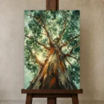Premium Wall Art Dikey Html Edition – BOTANİCALNW2002 displayed on a studio easel
