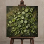 Premium Wall Art Kare Html Edition – BOTANİCALNW2004 displayed on a studio easel