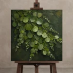 Premium Wall Art Kare Html Edition – BOTANİCALNW2006 displayed on a studio easel