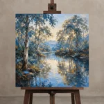 Premium Wall Art Kare Html Edition – BOTANİCALNW2014 displayed on a studio easel