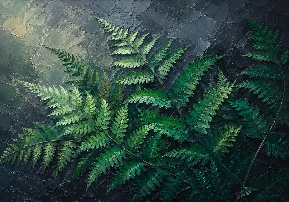 Emerald Fronds Fern Art Emerald Editorial Art Print