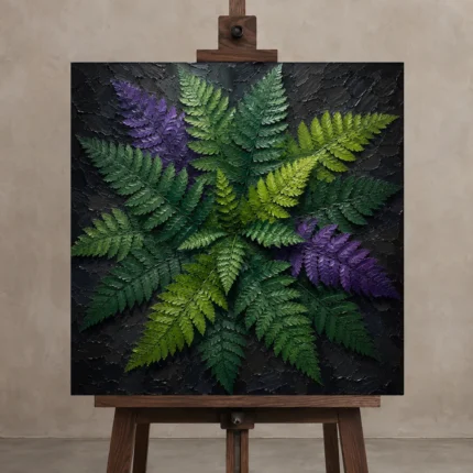 Premium Wall Art Kare Html Edition – BOTANİCALNW2028 displayed on a studio easel