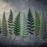 Botanical mint pressed fern wall art featuring preserved fern fronds in an elegant editorial arrangement for refined interiors