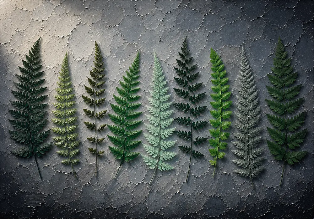 Botanical Archive Pressed Fern Wall Art Botanical Mint Art Print