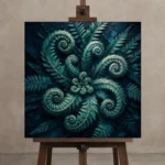 Premium Wall Art Kare Html Edition – BOTANİCALNW2039 displayed on a studio easel