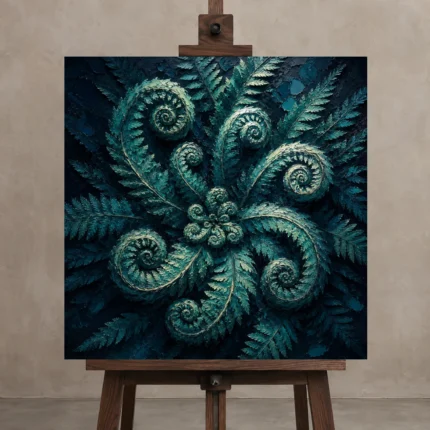 Premium Wall Art Kare Html Edition – BOTANİCALNW2039 displayed on a studio easel