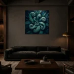 Premium Wall Art Kare Html Edition – BOTANİCALNW2039 shown in a warm modern interior