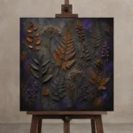 Premium Wall Art Kare Html Edition – BOTANİCALNW2052 displayed on a studio easel