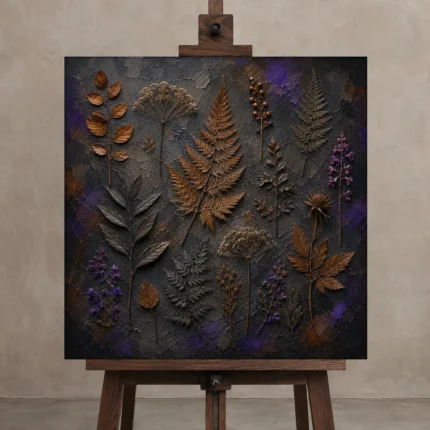 Premium Wall Art Kare Html Edition – BOTANİCALNW2052 displayed on a studio easel