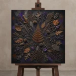 Premium Wall Art Kare Html Edition – BOTANİCALNW2054 displayed on a studio easel
