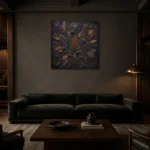 Premium Wall Art Kare Html Edition – BOTANİCALNW2054 shown in a warm modern interior