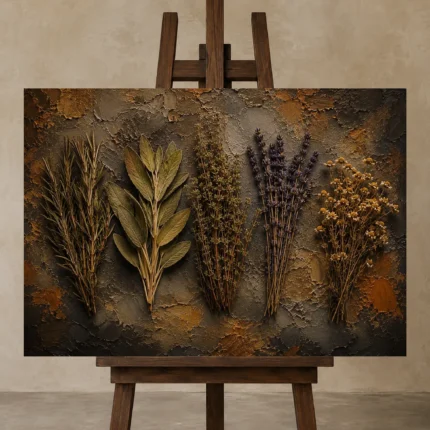 Premium Wall Art Yatay Html Edition – BOTANİCALNW2058 displayed on a studio easel