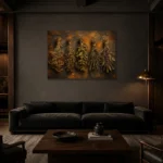 Premium Wall Art Yatay Html Edition – BOTANİCALNW2059 shown in a warm modern interior