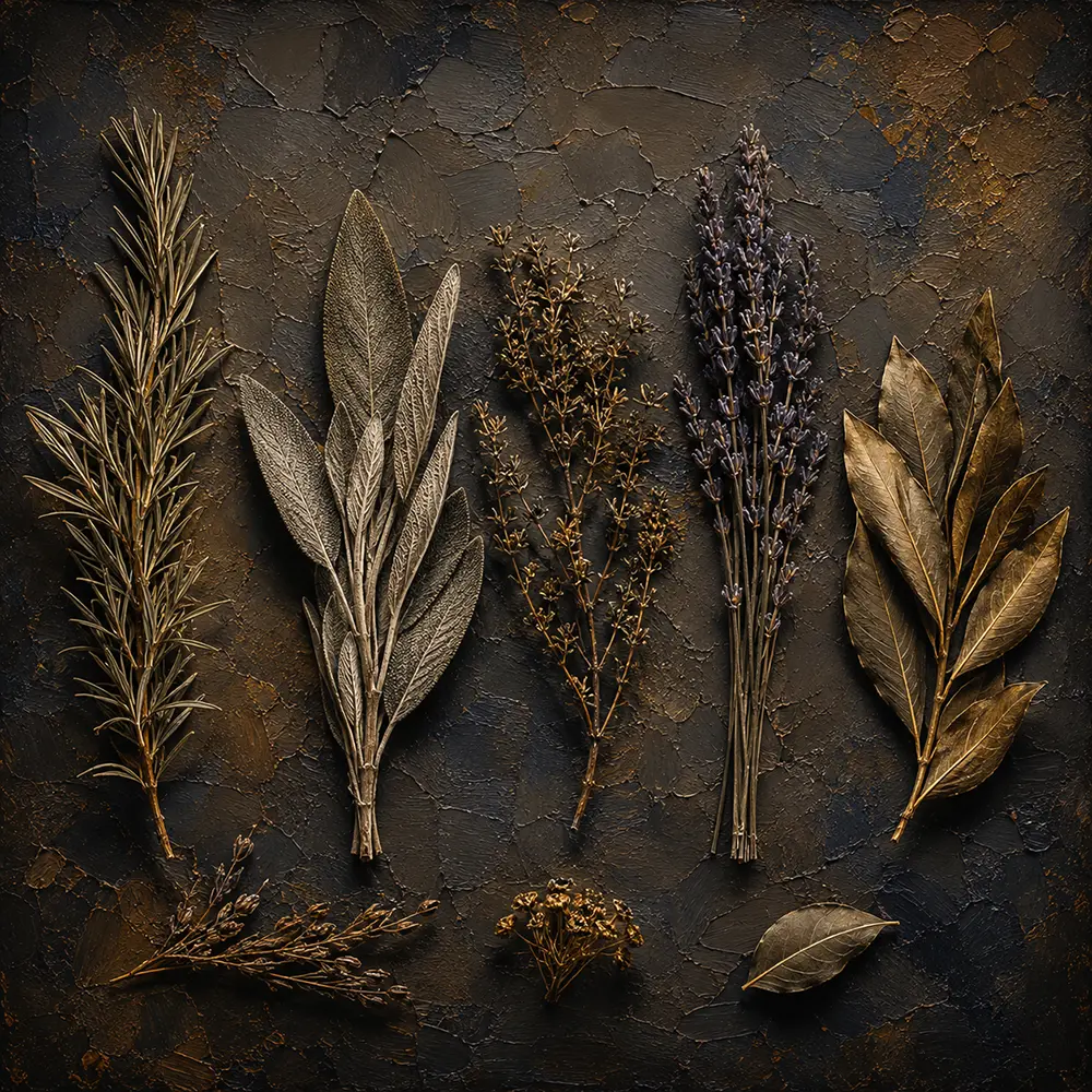 Apothecary Chronicle Vintage Herb Prints Espresso Gallery Art Print