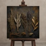 Premium Wall Art Kare Html Edition – BOTANİCALNW2061 displayed on a studio easel