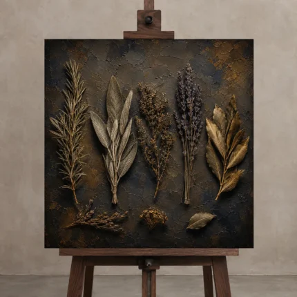 Premium Wall Art Kare Html Edition – BOTANİCALNW2061 displayed on a studio easel
